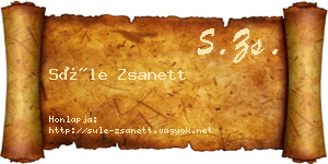 Süle Zsanett névjegykártya