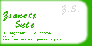 zsanett sule business card